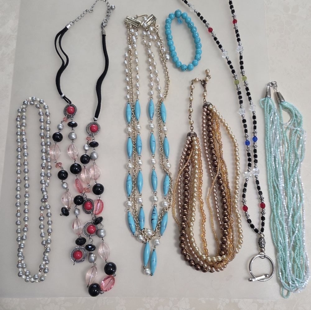 Lot Of Statement Necklaces Costume Jewelry
